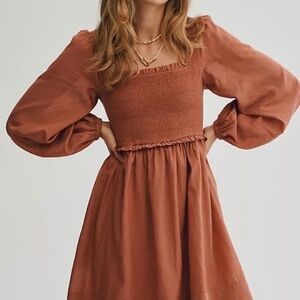 Anthropologie Erin Fetherston Smocked Tunic Dress - Small